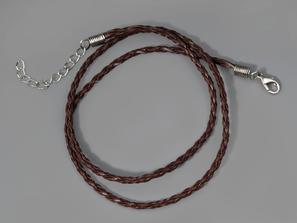 Шнурок для кулона, коричневый, плетеный 50 см