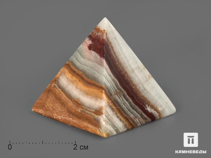 Пирамида из мраморного оникса, 4х4 см, 2251, фото 1