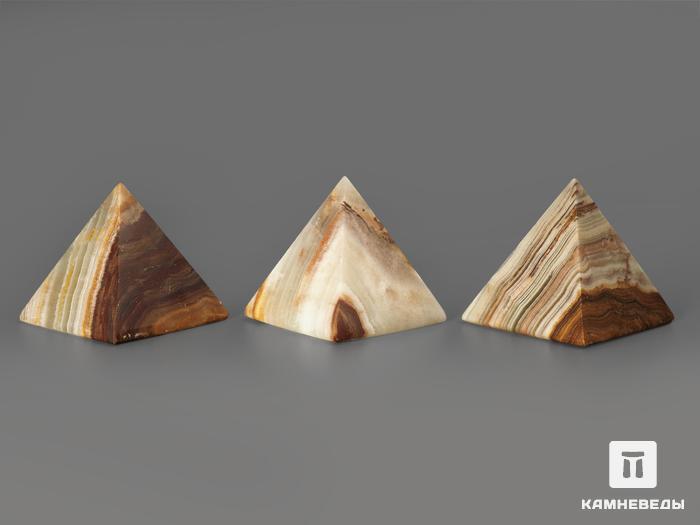 Пирамида из мраморного оникса, 4х4 см, 2251, фото 2