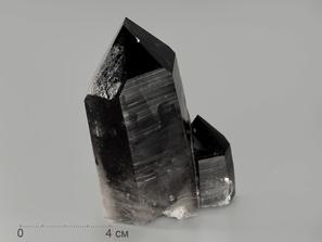 Морион (чёрный кварц). Морион (чёрный кварц), сросток кристаллов 9,1х6,3х4,5 см