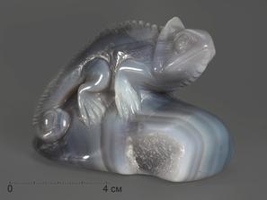 Хамелеон из агата, 11х7,1х5,4 см