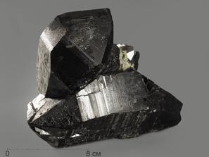 Морион (чёрный кварц). Морион (чёрный кварц), сросток кристаллов 21,4х14,9х14,6 см