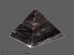 Пирамида из  серебристого обсидиана, 7х7х4,8 см