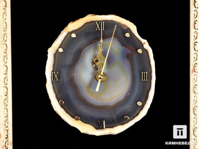 Часы настенные с агатом, 35х33х3,4 см, 18997, фото 2