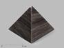 Пирамида из серебристого обсидиана, 10х10х7,5 см, 21000, фото 1