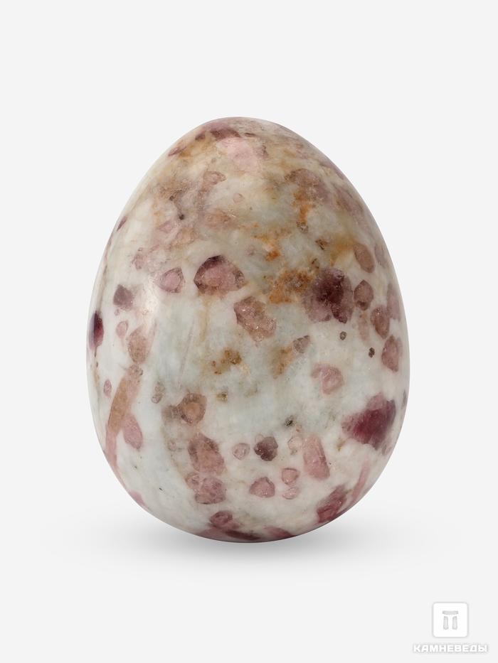 Яйцо из розового турмалина (рубеллита) в клевеландите (альбите), 6,9х5,2 см, 26164, фото 2