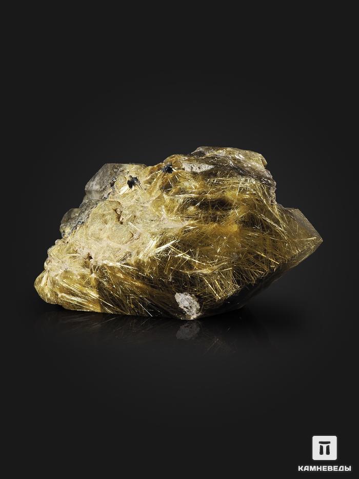 Волосатик (рутил в горном хрустале) с гематитом, двухголовый кристалл 13,8х8х6,5 см, 10-330, фото 4