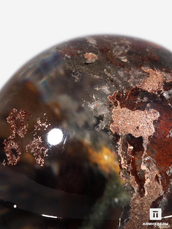Шар из горного хрусталя (кварца) с хлоритом, аквариум 33 мм, 27325, фото 3